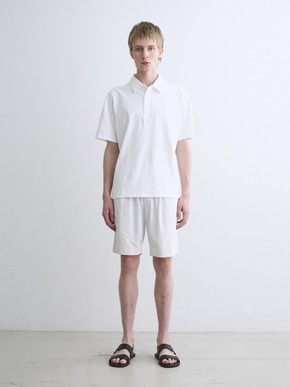 Men's powdery cotton s/s polo 詳細画像