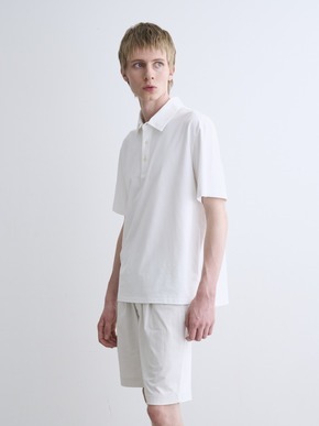 Men's powdery cotton s/s polo 詳細画像
