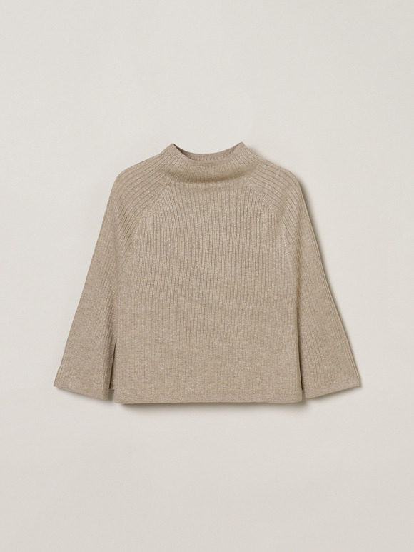 Lurex sweater cape