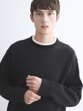 Men's Vintage terry cashmere crew neck 詳細画像