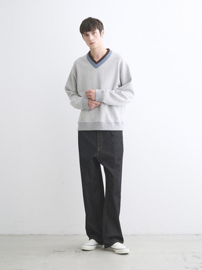 Men's Vintage terry cashmere V neck 詳細画像