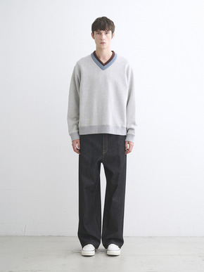 Men's Vintage terry cashmere V neck 詳細画像