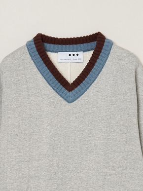 Men's Vintage terry cashmere V neck 詳細画像