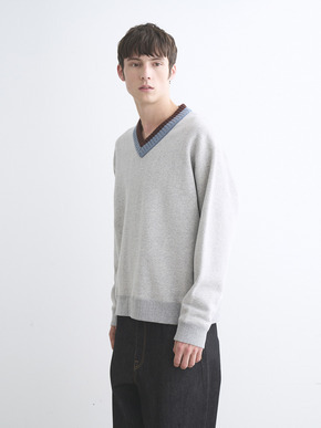 Men's Vintage terry cashmere V neck 詳細画像