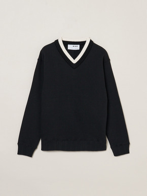 Men's Vintage terry cashmere V neck 詳細画像