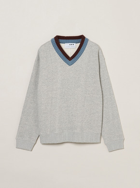 Men's Vintage terry cashmere V neck 詳細画像