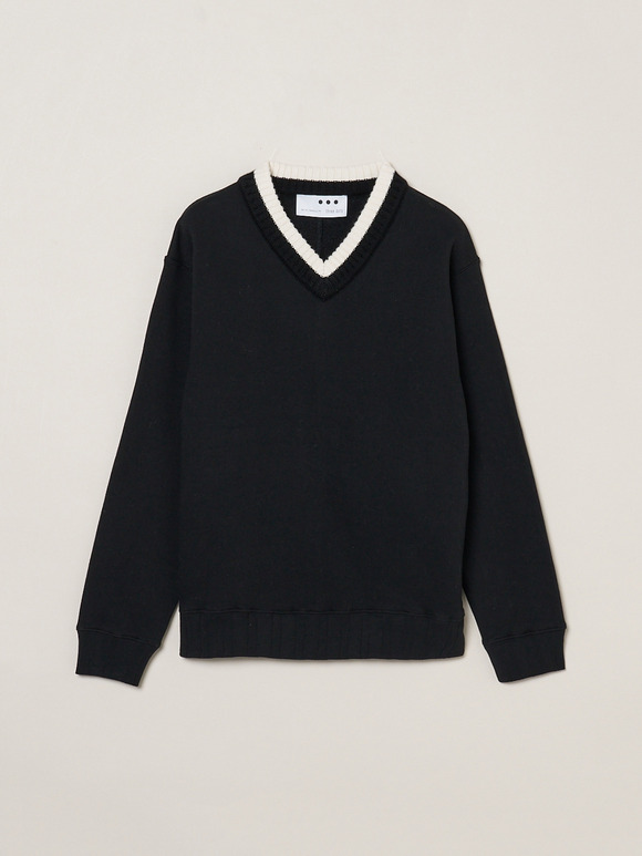Men's Vintage terry  cashmere V neck