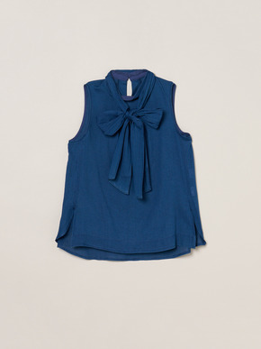 Air denim tie blouse 詳細画像
