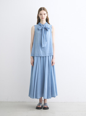 Air denim long skirt 詳細画像