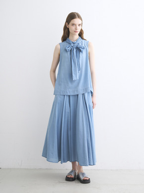 Air denim long skirt 詳細画像