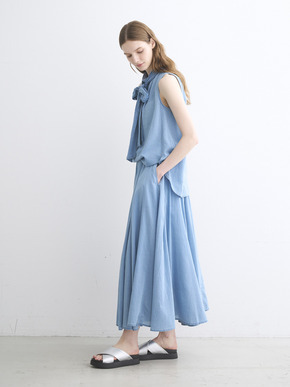Air denim long skirt 詳細画像