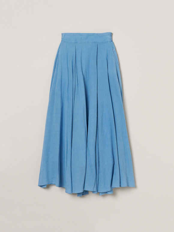 Air denim long skirt
