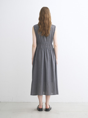 Air denim gather dress 詳細画像