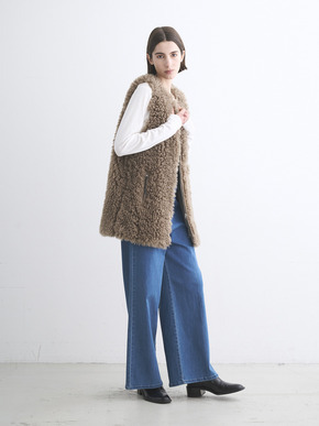 Ecopel fur long vest 詳細画像