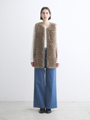 Ecopel fur long vest 詳細画像