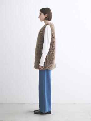 Ecopel fur long vest 詳細画像