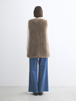 Ecopel fur long vest 詳細画像
