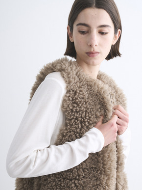 Ecopel fur long vest 詳細画像