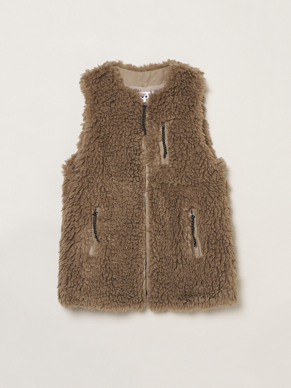 Ecopel fur long vest