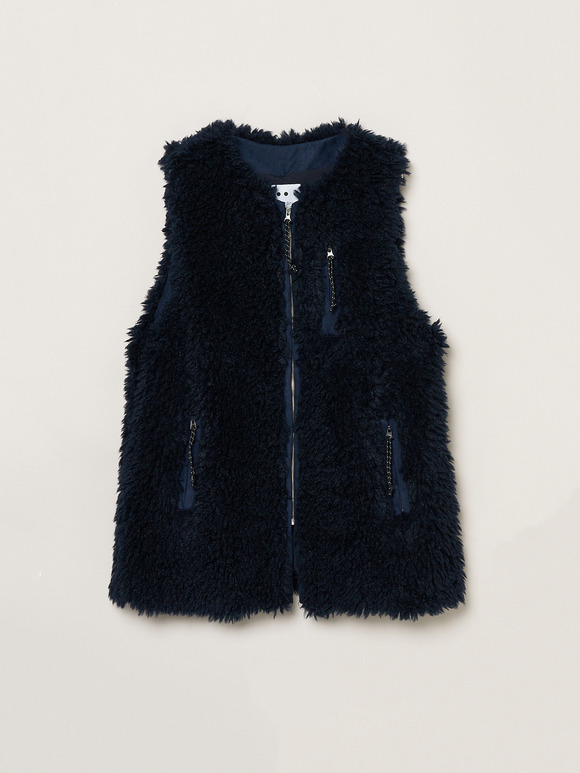 Ecopel fur long vest