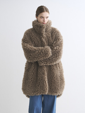 Ecopel fur middle coat 詳細画像
