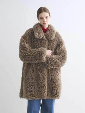 Ecopel fur middle coat 詳細画像