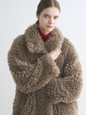 Ecopel fur middle coat 詳細画像