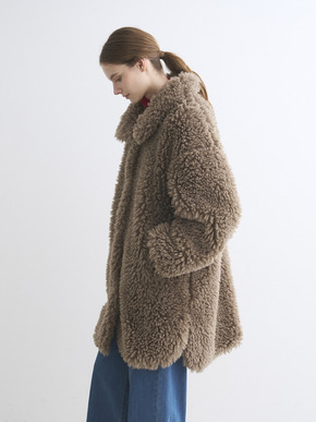 Ecopel fur middle coat 詳細画像