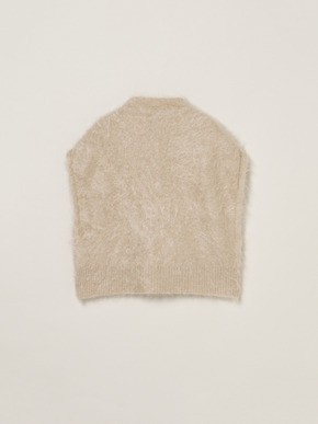 Fur cashmere vest cardigan 詳細画像