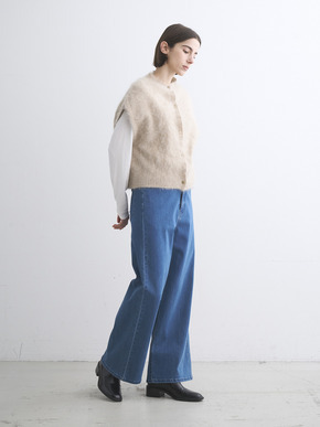 Fur cashmere vest cardigan 詳細画像