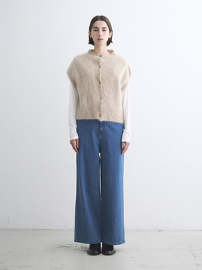 Fur cashmere vest cardigan 詳細画像