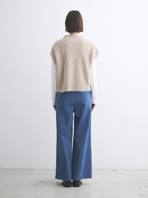 Fur cashmere vest cardigan 詳細画像