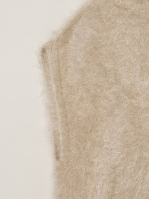 Fur cashmere vest cardigan 詳細画像