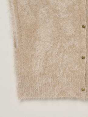 Fur cashmere vest cardigan 詳細画像