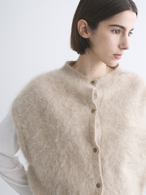 Fur cashmere vest cardigan 詳細画像