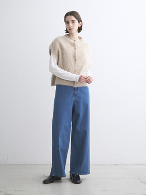 Fur cashmere vest cardigan 詳細画像