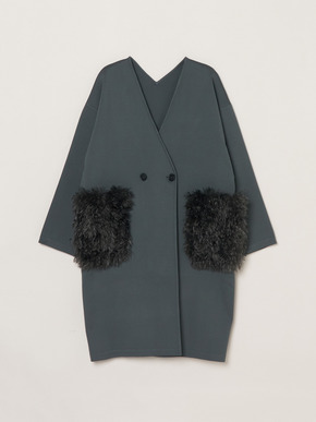 Spongy yarn pocket cardigan 詳細画像