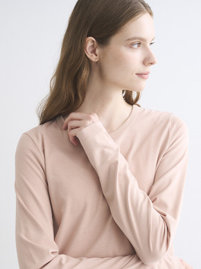 Sueded jersey too long sleeve tops 詳細画像