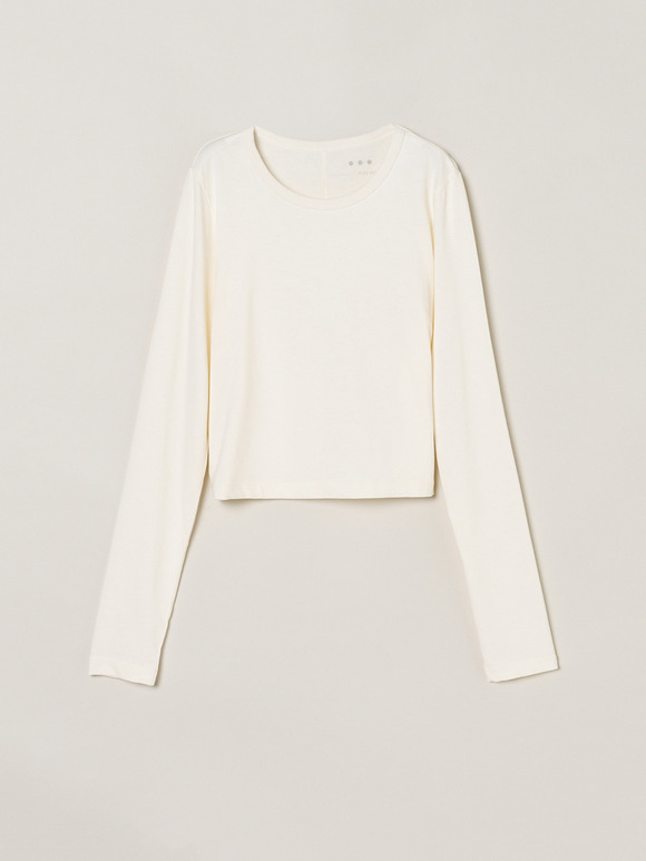 Sueded jersey too long sleeve tops
