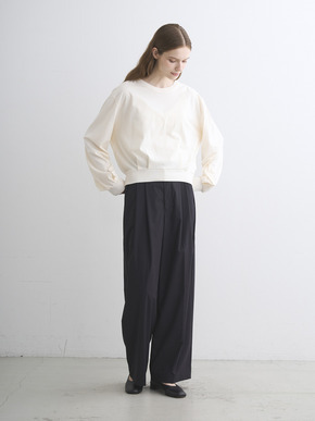 Sueded jersey volume tops 詳細画像