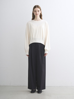 Sueded jersey volume tops 詳細画像