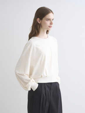 Sueded jersey volume tops 詳細画像