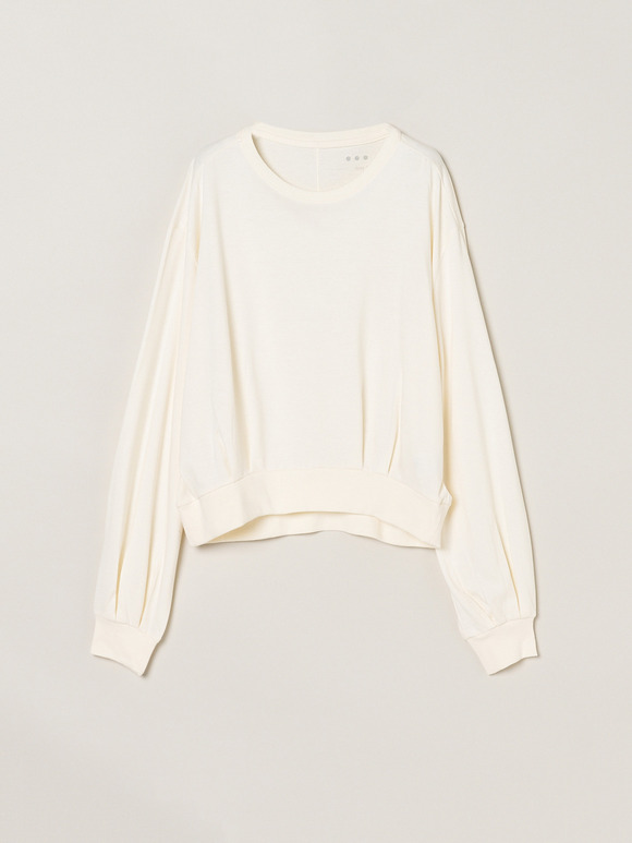 Sueded jersey volume tops