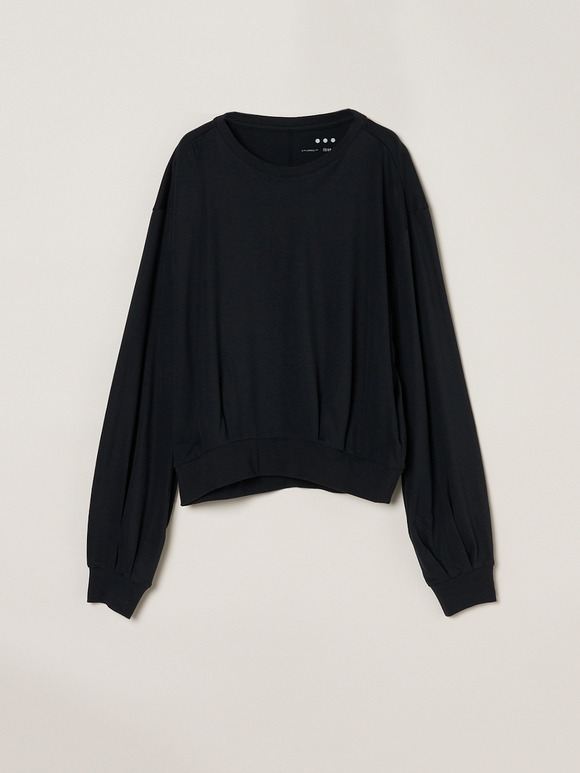 Sueded jersey volume tops