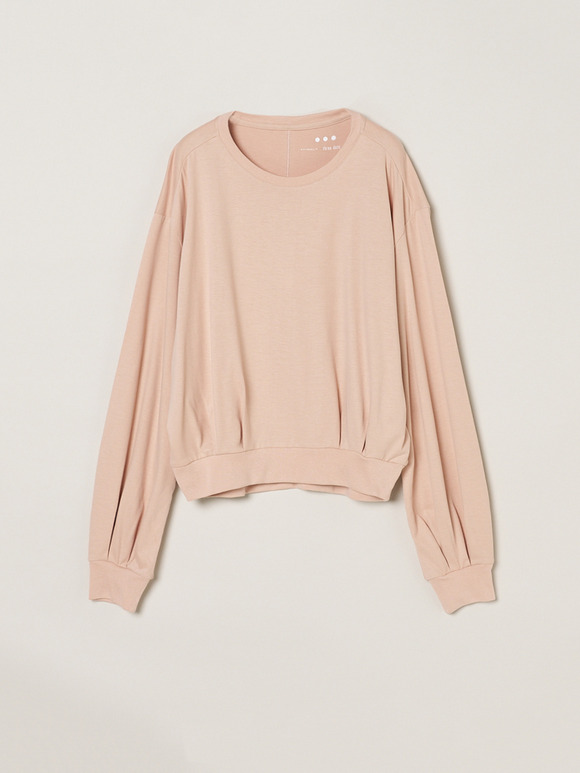 Sueded jersey volume tops