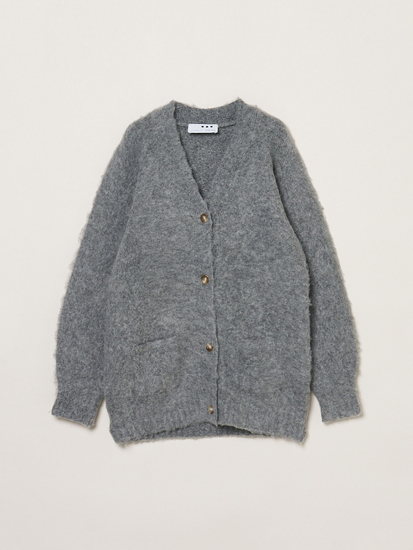 Coudy shaggy long cardigan