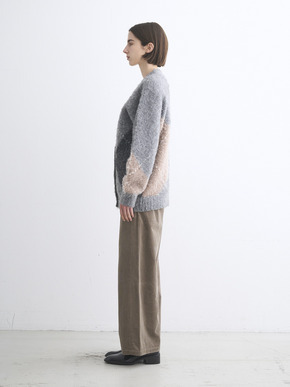 Cloudy shaggy argyle cardigan 詳細画像