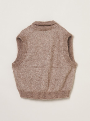 Brushed mohair gillet 詳細画像