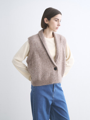 Brushed mohair gillet 詳細画像