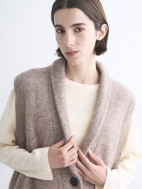 Brushed mohair gillet 詳細画像